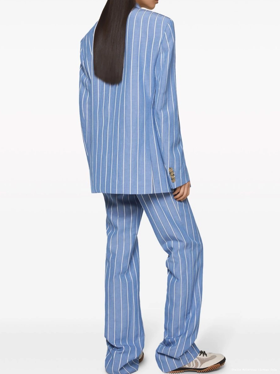 Affordable pinstriped single-breasted Stella Women McCartney blazer 0712